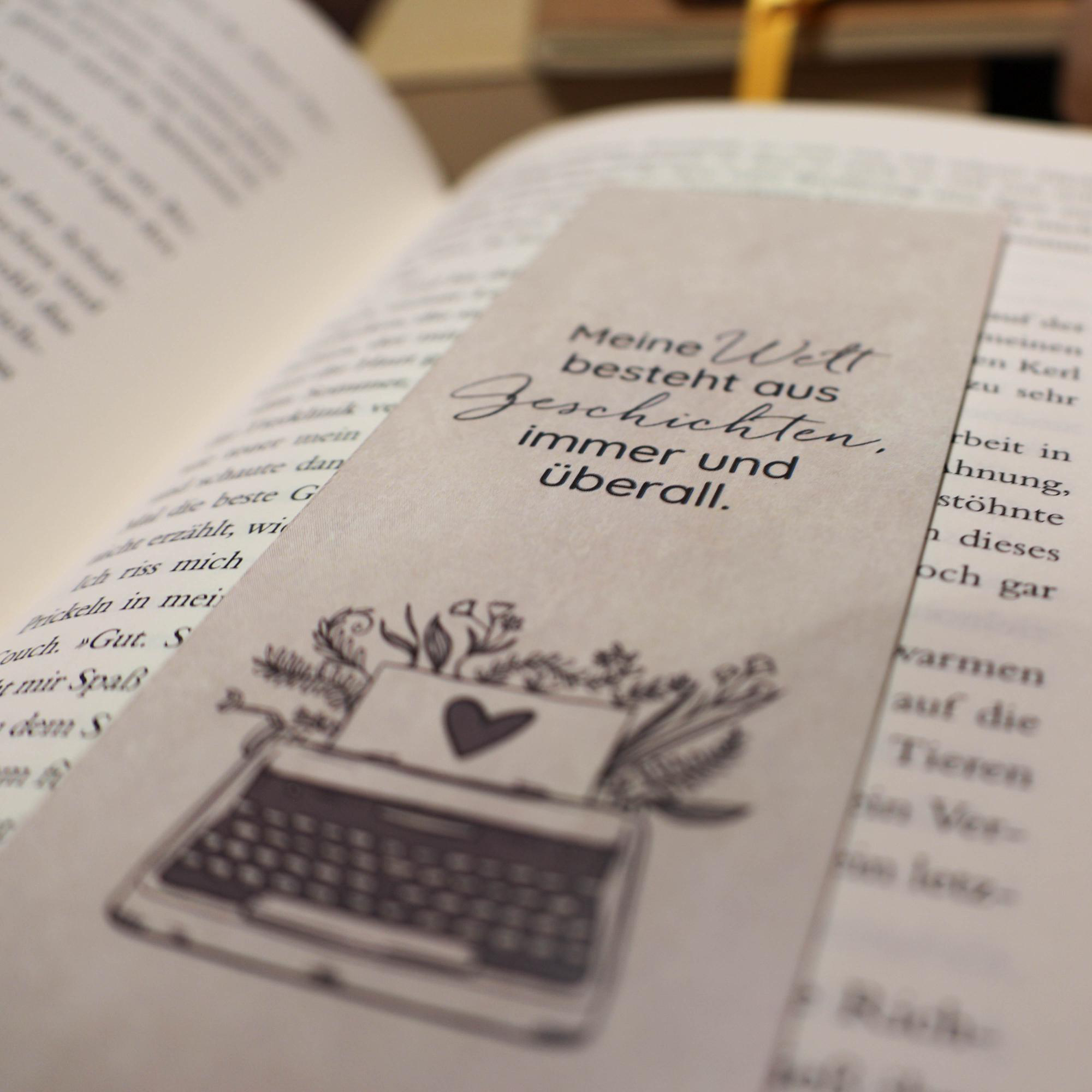 Lesezeichen writersoul Meine Welt Schreibmaschine